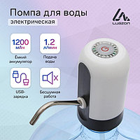 Помпа для воды Luazon LWP-05, электрическая, 4 Вт, 1.2 л/мин, 1200 мАч, от USB, белая