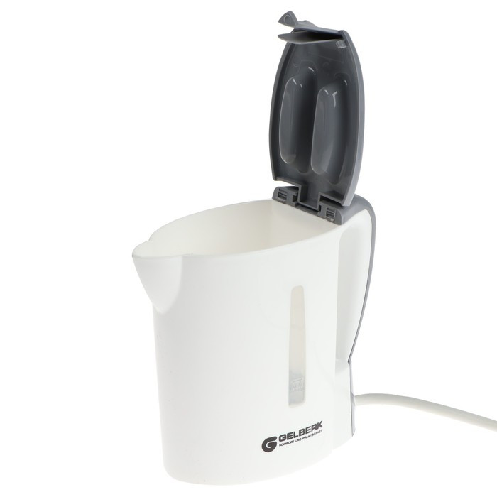 Чайник электрический GELBERK GL-465, пластик, 0.5 л, 500 Вт, бело-серый - фото 5 - id-p222335336