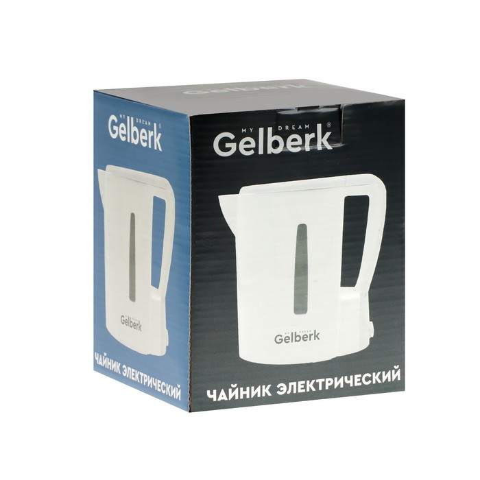 Чайник электрический GELBERK GL-465, пластик, 0.5 л, 500 Вт, бело-серый - фото 6 - id-p222335336