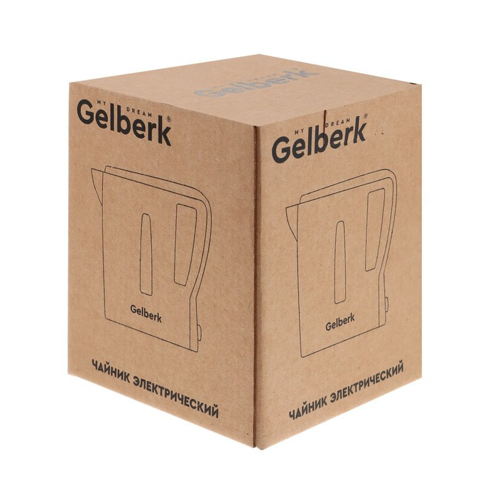 Чайник электрический GELBERK GL-465, пластик, 0.5 л, 500 Вт, бело-серый - фото 9 - id-p222335336