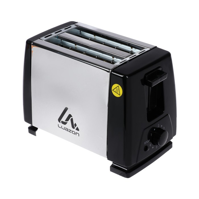 Тостер Luazon LT-03, 750 Вт, 6 режимов прожарки, 2 тоста, серебристый - фото 1 - id-p222335695