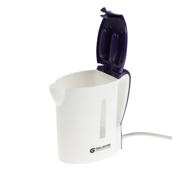 Чайник электрический GELBERK GL-466, пластик, 0.5 л, 500 Вт, бело-фиолетовый - фото 5 - id-p222335337