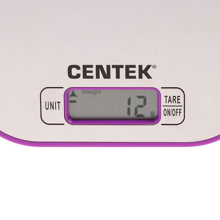 Весы кухонные Centek CT-2461, электронные, до 5 кг, серебристо-фиолетовые - фото 3 - id-p222335188