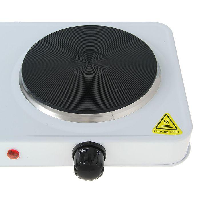 Плитка электрическая Luazon LHP-005, 2 конфорки, 2000 Вт, нагреватель диск, белая - фото 4 - id-p222335711