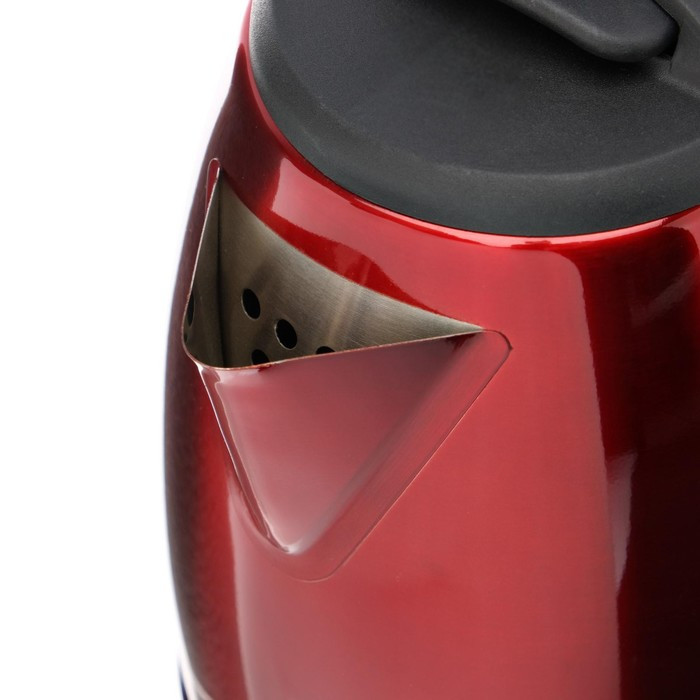 Чайник электрический Luazon LSK-1804, металл, 1.8 л, 1500 Вт, красный - фото 3 - id-p222335349