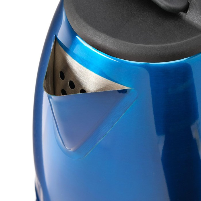Чайник электрический Luazon LSK-1804, металл, 1.8 л, 1500 Вт, синий - фото 3 - id-p222335350