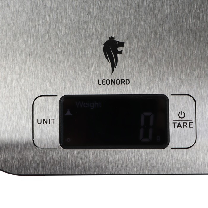 Весы кухонные Leonord LE-1705, электронные, до 5 кг, LCD дисплей, серебристые - фото 3 - id-p222335195