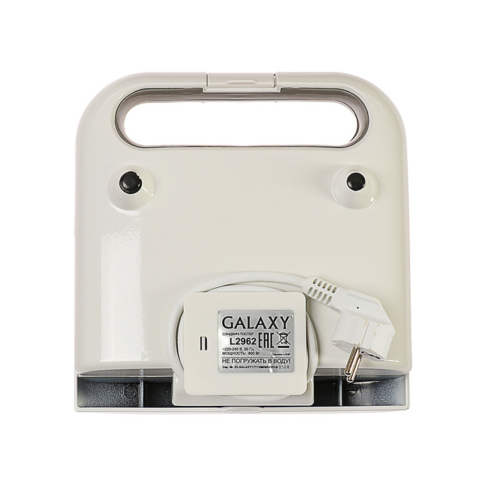 Сэндвичница Galaxy GL 2962, 800 Вт, антипригарное покрытие, белая - фото 4 - id-p222335717