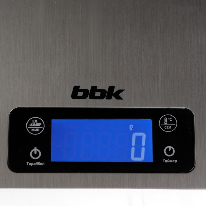 Весы кухонные BBK KS150M, электронные, до 5 кг, серые - фото 3 - id-p222335205