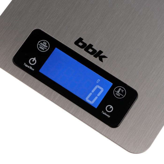 Весы кухонные BBK KS150M, электронные, до 5 кг, серые - фото 4 - id-p222335205