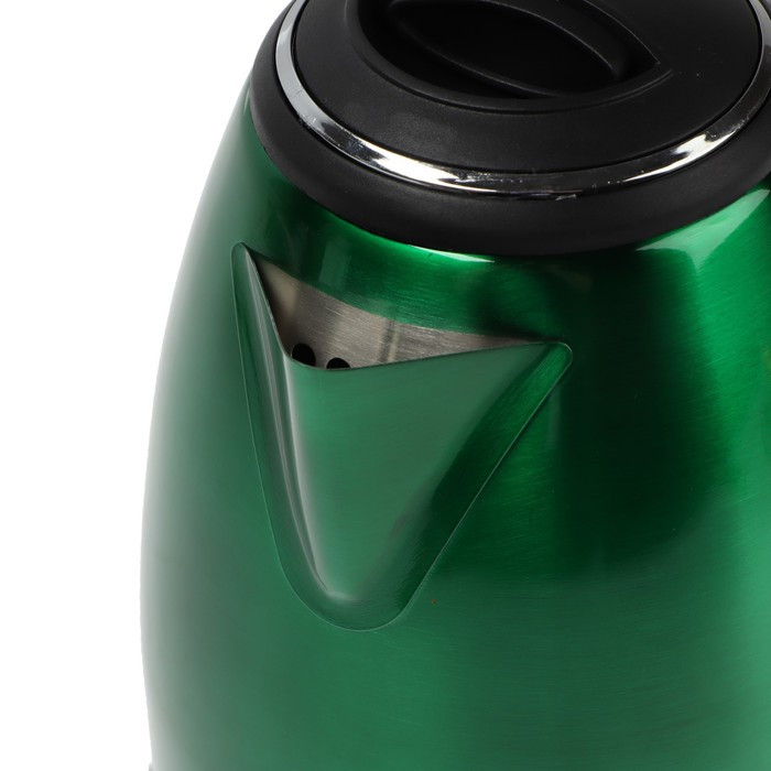 Чайник электрический МАТРЁНА MA-002, металл, 1.8 л, 1500 Вт, зелёно-чёрный - фото 4 - id-p222335361