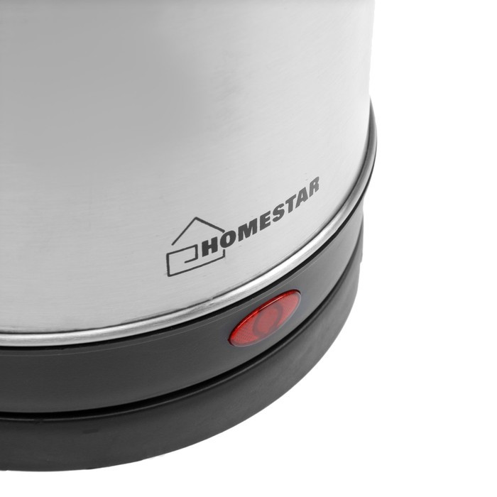 Чайник электрический HOMESTAR HS-1009, металл, 1.8 л, 1500 Вт, серебристо-чёрный - фото 8 - id-p222335379