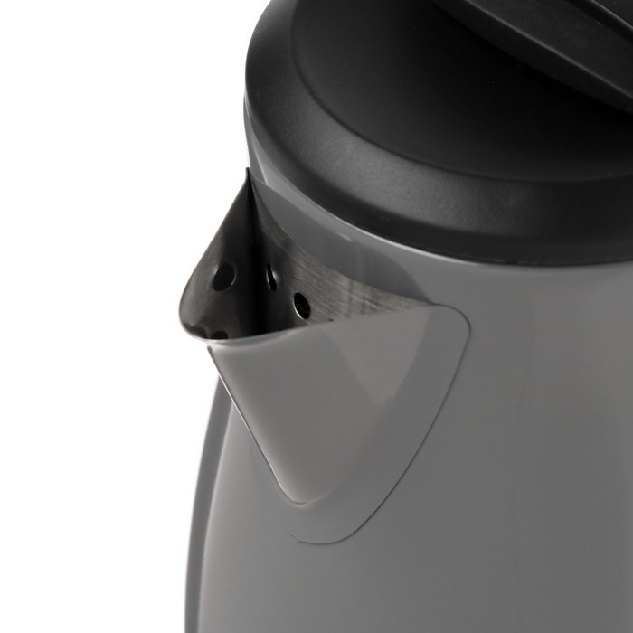 Чайник электрический "Матрёна" MA-003, металл, 1.7 л, 1500 Вт, серый с рисунком "Хохлома" - фото 4 - id-p222335384
