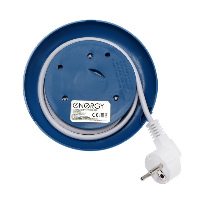 Чайник электрический ENERGY E-293, пластик, 1.7 л, 2200 Вт, бело-голубой - фото 6 - id-p222335398