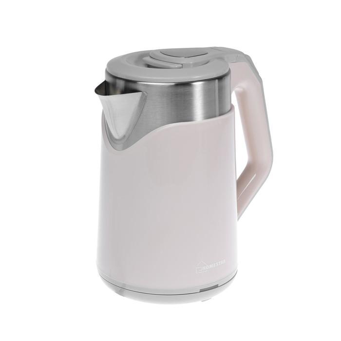 Чайник электрический HOMESTAR HS-1019, пластик, колба металл, 1.8 л, 1500 Вт, розовый - фото 1 - id-p222335408