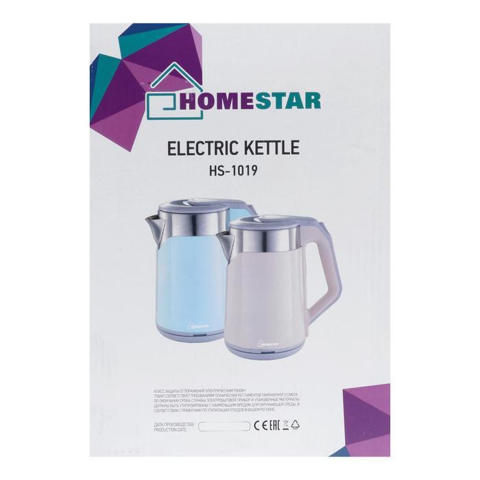 Чайник электрический HOMESTAR HS-1019, пластик, колба металл, 1.8 л, 1500 Вт, розовый - фото 8 - id-p222335408