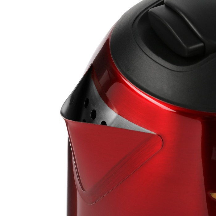 Чайник электрический "Матрёна" MA-005, металл, 2 л, 1500 Вт, красный с рисунком "Хохлома" - фото 4 - id-p222335413
