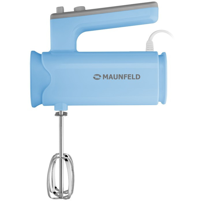 Миксер MAUNFELD MF-331BL, ручной, 300 Вт, 8 скоростей, 4 насадки, голубой - фото 3 - id-p222335985