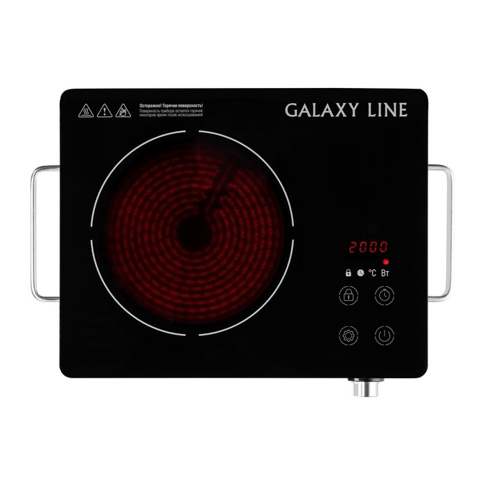 Плитка индукционная Galaxy LINE GL 3033, 2000 Вт, 1 конфорка, таймер, чёрная - фото 3 - id-p222335803