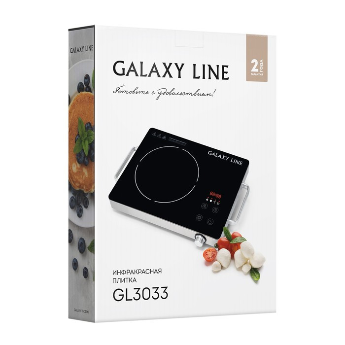 Плитка индукционная Galaxy LINE GL 3033, 2000 Вт, 1 конфорка, таймер, чёрная - фото 7 - id-p222335803