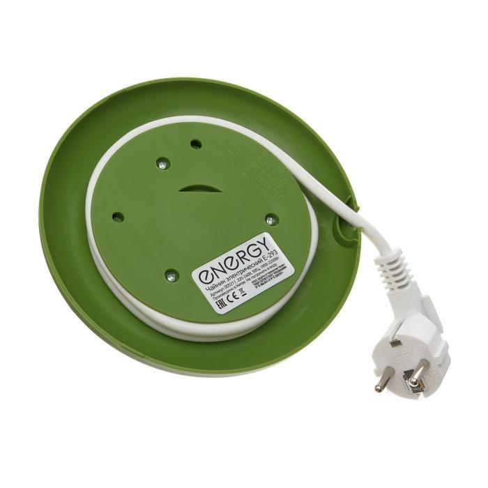 Чайник электрический ENERGY E-293, пластик, 1.7 л, 2200 Вт, бело-зеленый - фото 5 - id-p222335446