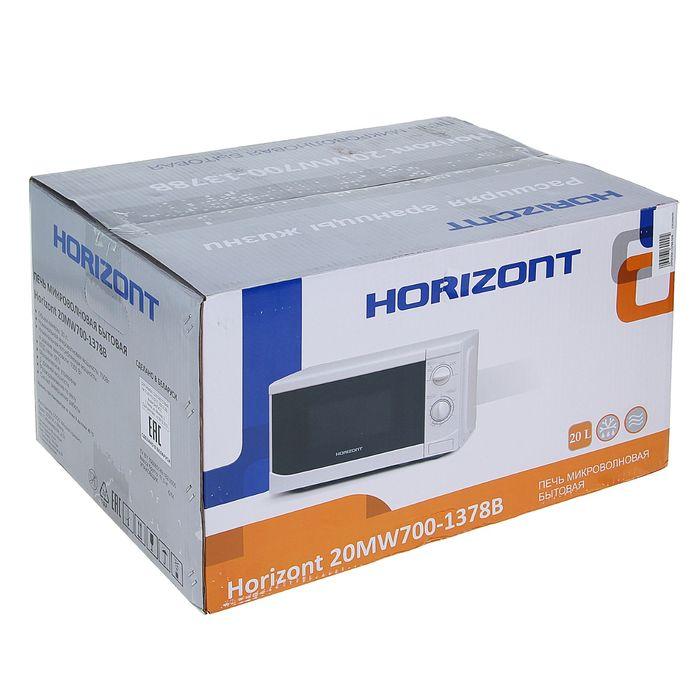 Микроволновая печь Horizont 20 MW700-1378B, 20 л, 700 Вт, белая - фото 7 - id-p222335828