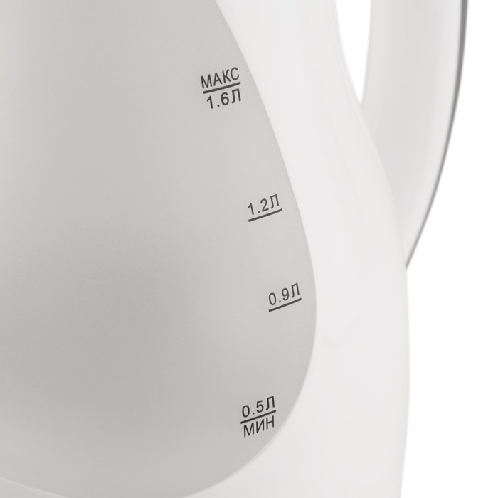 Чайник электрический Galaxy GL 0200, пластик, 1.6 л, 2200 Вт, бело-серый - фото 5 - id-p222335492