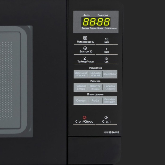 Микроволновая печь Panasonic NN-SB26MBZPE, 20 л, 800 Вт, чёрная - фото 4 - id-p222335888