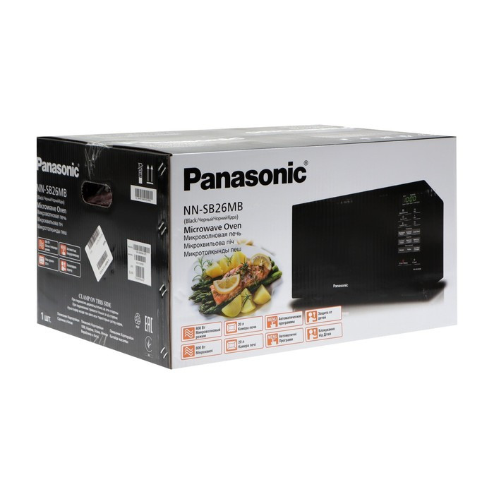 Микроволновая печь Panasonic NN-SB26MBZPE, 20 л, 800 Вт, чёрная - фото 5 - id-p222335888