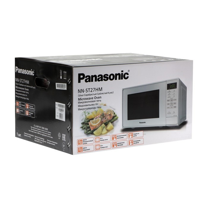 Микроволновая печь Panasonic NN-ST27HMZPE, 20 л, 800 Вт, серебристая - фото 5 - id-p222335890