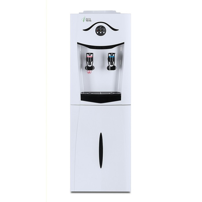 Кулер для воды с холодильником Ecotronic K21-LF, нагрев и охлаждение,500/120 Вт, бело-чёрный - фото 9 - id-p222335633