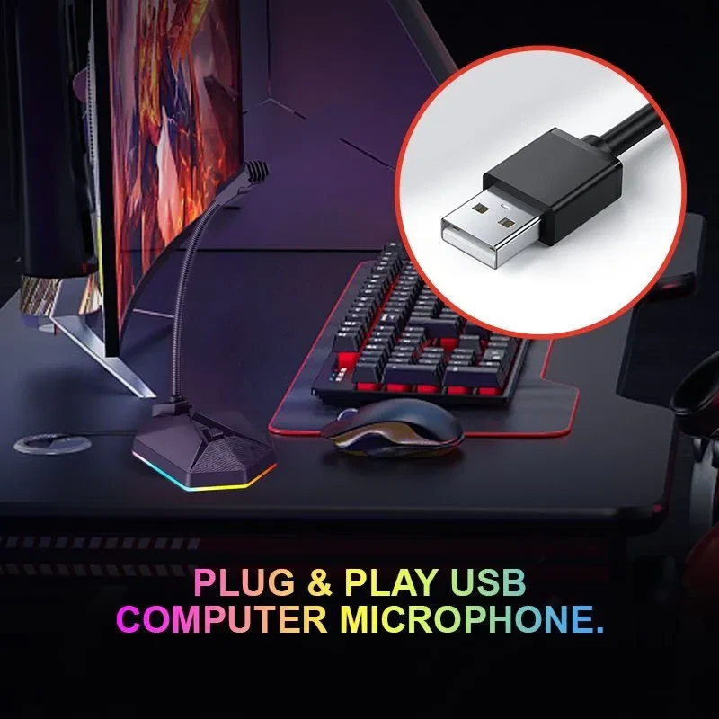 Микрофон игровой Havit GK57, USB, LED, провод 2 м, Черный - фото 6 - id-p222231981