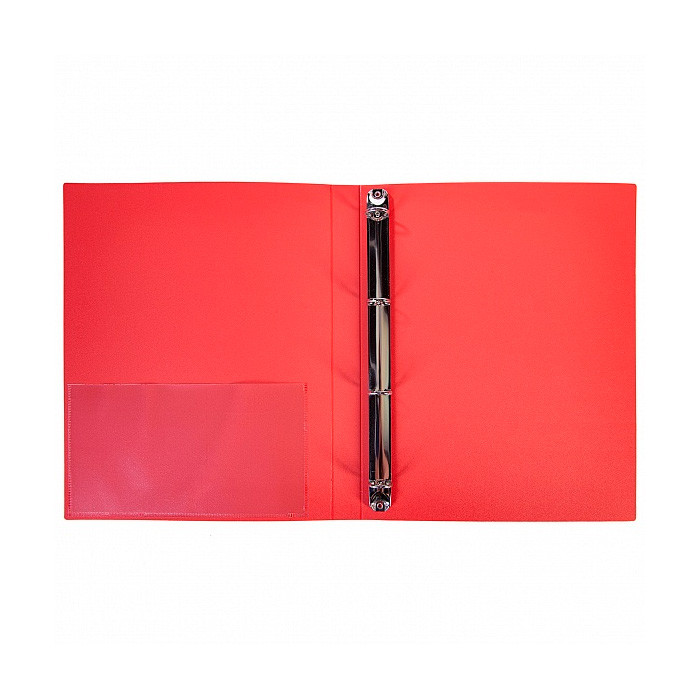 Папка пластиковая Hatber Standard на 4-х кольцах А4, 25 мм, красная - фото 2 - id-p222336410