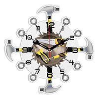 Часы настенные, серия: Интерьер, "Инструмент", плавный ход, 33 х 33 см