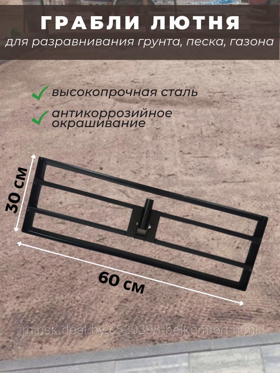 Набор садовый грабли для газона лютня и метла веерная без черенка, садовый инструмент - фото 6 - id-p222340310