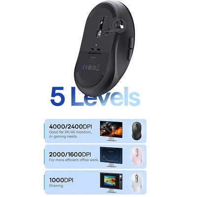 Компьютерная мышь Baseus F02 Ergonomic Wireless Mouse (B01055505111-00) черный - фото 8 - id-p222340370