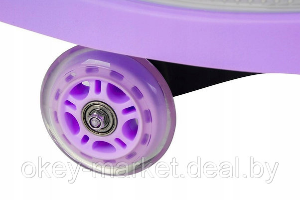 Гравитационная машинка каталка, толокар, пушкар Twistcar светящиеся PU колеса фиолетовая, фото 3