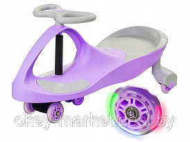 Гравитационная каталка пушкар Twistcar светящиеся PU колеса фиолетовая
