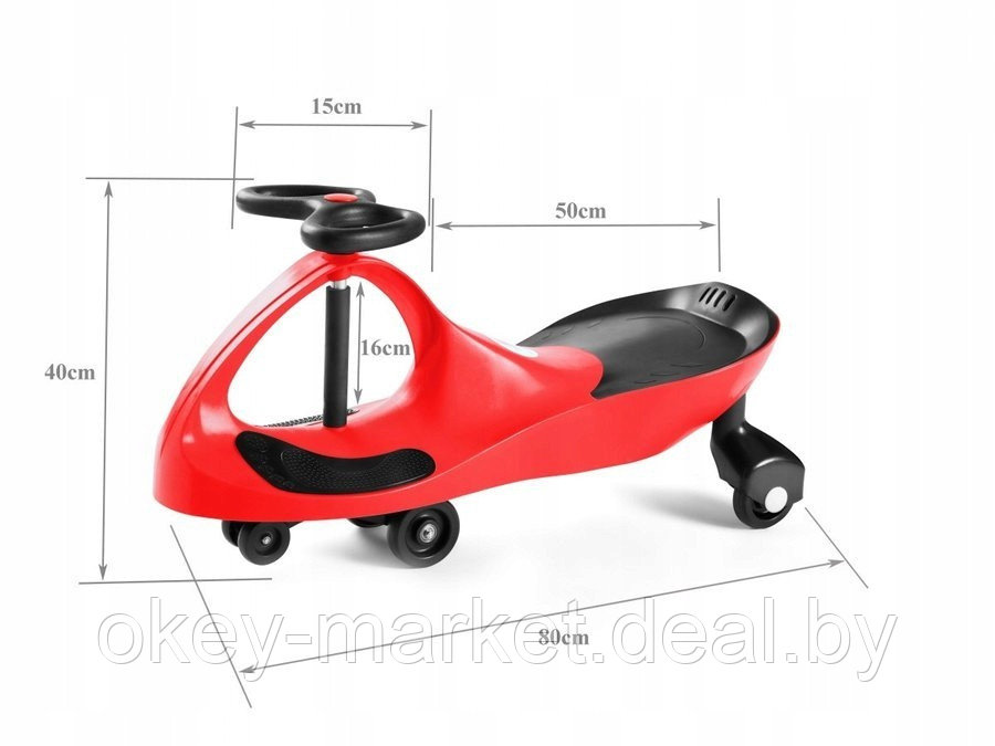 Гравитационная машинка каталка, толокар, пушкар Twistcar светящиеся PU колеса фиолетовая - фото 9 - id-p222340455