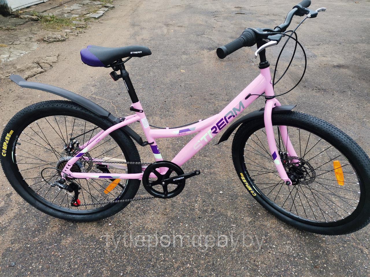 Велосипед Stream Travel 24 (2019) розовый - фото 1 - id-p184421947