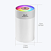 Увлажнитель (аромадиффузор-ночник) воздуха H2O humidifier  H-5, 260 ml с LED-подсветкой Розовый, фото 8