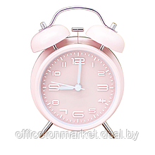 Часы-будильник настольные "Numeral white", розовый