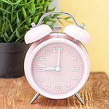 Часы-будильник настольные "Numeral white", розовый, фото 2