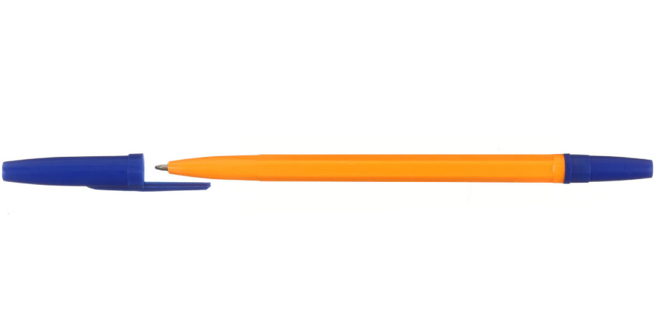 Ручка шариковая Buro корпус оранжевый, стержень синий