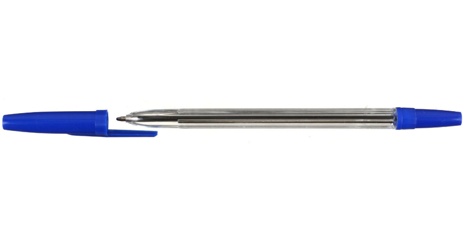 Ручка шариковая Buro корпус прозрачный, стержень синий