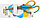 Ножницы канцелярские Silwerhof Mode «Универсальные» 190 мм, ручки синие с оранжевым, фото 2