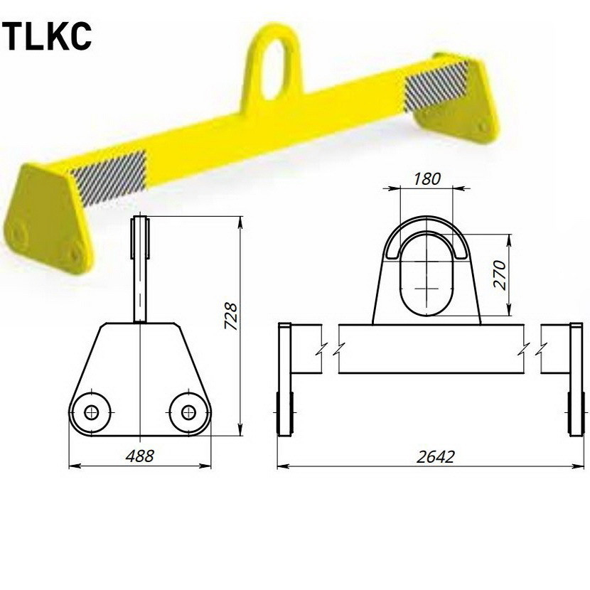Траверса линейная для 20 и 40 футового контейнера TLKC 25, г/п 25000 кг, РОМЕК - фото 3 - id-p222360462