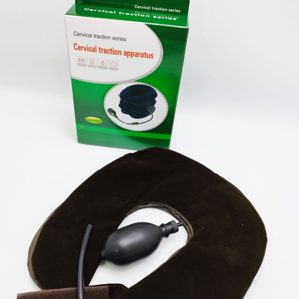 Ортопедический надувной воротник (подушка - массажер для шеи) с грушей Cervical Neck Trаction Device три - фото 8 - id-p216374985
