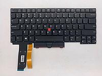 Клавиатура для ноутбука Lenovo ThinkPad E14, чёрная, с подсветкой, RU