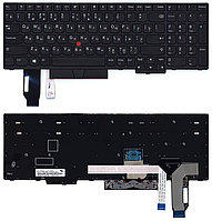 Клавиатура для ноутбука Lenovo ThinkPad Edge E580, чёрная, с подсветкой, с рамкой, RU